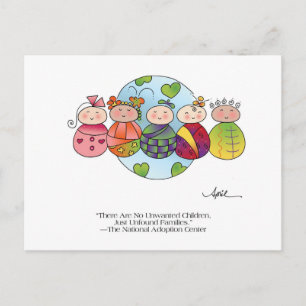 CHILDREN OF WORLD POSTAGES by April McCallum ポストカード