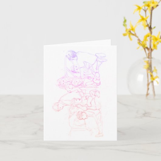 Children on the Playground Carousel カード (黄色い花)