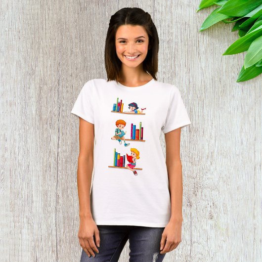 Children Reading Books Tシャツ