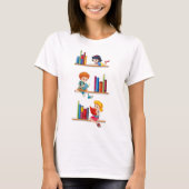 Children Reading Books Tシャツ (正面)