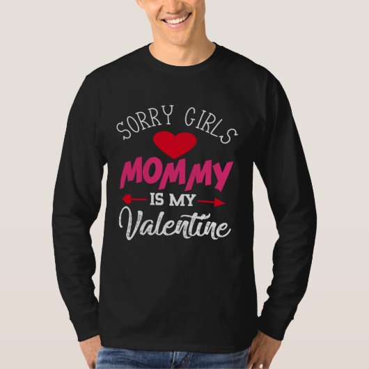 Children s Tut Me Sorry Girl Mama Is My Valentine  Tシャツ (正面)