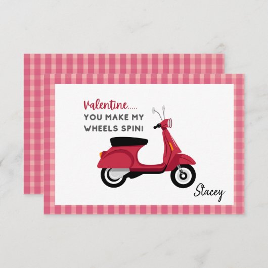 Children Valentine Pink "You make my Wheels Spin" (正面/裏面)