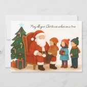 Children Visiting Santa Before Christmas カード (正面)