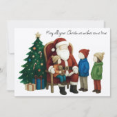 Children Visiting Santa Before Christmas 2 カード (正面)