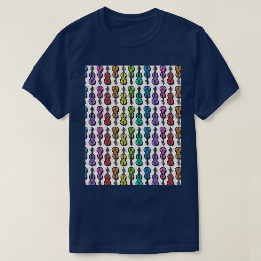 Childrenamp39s TwoSet Violin 3D Rainbow Pattern Wh Tシャツ (デザイン正面)