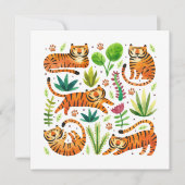 CHILDREN'Sパーティの招待状遊: TIGERS 招待状 (正面)