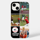 Children's Baseball Team Photo Collage Black Case-Mate iPhoneケース (裏面)