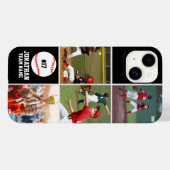 Children's Baseball Team Photo Collage Black Case-Mate iPhoneケース (裏面 (横))
