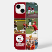 Children's Baseball Team Photo Collage Red Case-Mate iPhoneケース (裏面)
