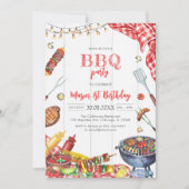 Children's BBQ Birthday Invitation 招待状 (正面)