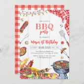 Children's BBQ Birthday Invitation 招待状 (正面/裏面)