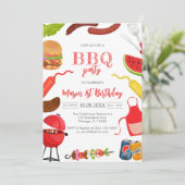 Children's BBQ Birthday Invitation 招待状 (スタンド正面)
