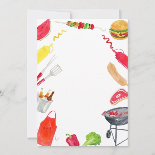 Children's BBQ Birthday Invitation 招待状 (裏面)