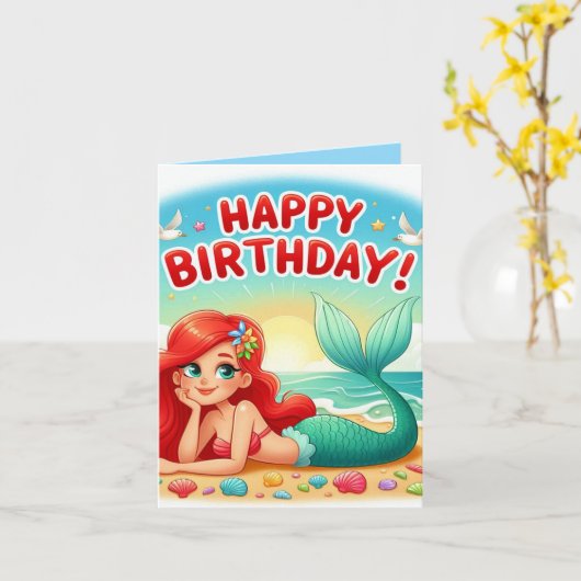 Children's birthday card カード (黄色い花)