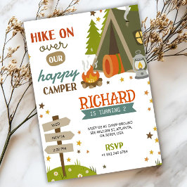 Children's Birthday Invitation with camping vibes 招待状