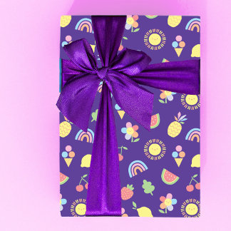 Children's Birthday Wrapping Paper, Summer Fun ラッピングペーパーシート
