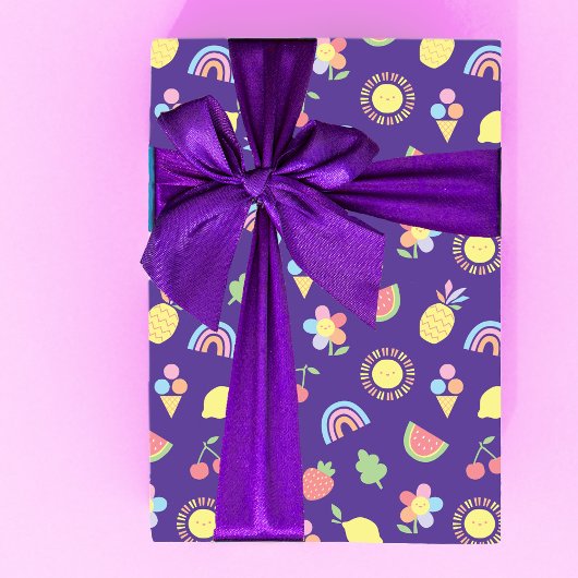 Children's Birthday Wrapping Paper, Summer Fun ラッピングペーパーシート