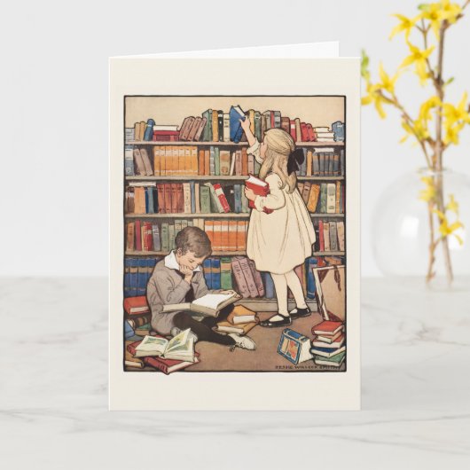 Children's Book Week by Jessie Willcox Smith カード (黄色い花)