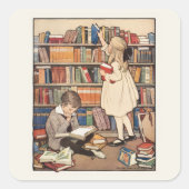 Children's Book Week by Jessie Willcox Smith スクエアシール (正面)