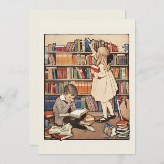 Children's Book Week by Jessie Willcox Smith 招待状 (正面/裏面)