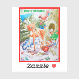 Childrens Christmas Custom-Cut Vinyl Sticker シール