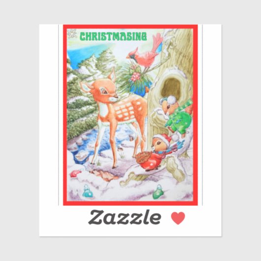 Childrens Christmas Custom-Cut Vinyl Sticker シール (シート)