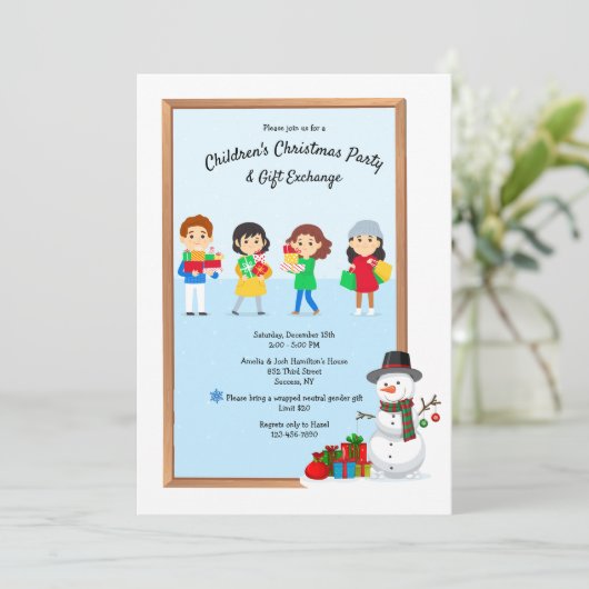 Children's Christmas Gift Exchange Party 招待状 (スタンド正面)