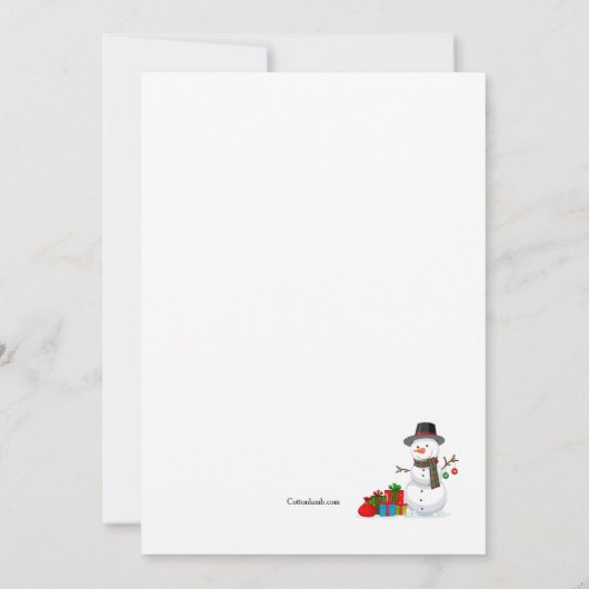 Children's Christmas Gift Exchange Party 招待状 (裏面)