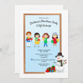 Children's Christmas Gift Exchange Party 招待状 (正面/裏面)