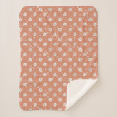 Children's Cover with Daisy Floral Pattern シェルパブランケット (正面)