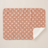 Children's Cover with Daisy Floral Pattern シェルパブランケット (正面(横))