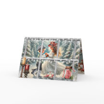 Children's Cowboy Christmas Waltz Christmas Card