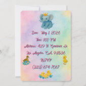 Children's Customizable Birthday Invitations  招待状 (裏面)