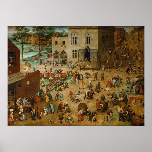 Childrens Games by Pieter Bruegel the Elder ポスター (正面)