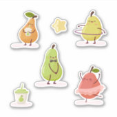 Children's group of fun pears シール (正面)