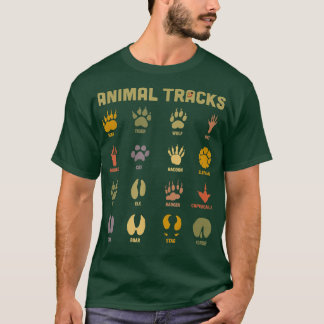 Childrens Kids Wild Animal Tracks Childrens Learni Tシャツ