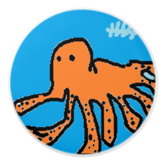 Childrens Octopus Handle セラミックノブ (正面)