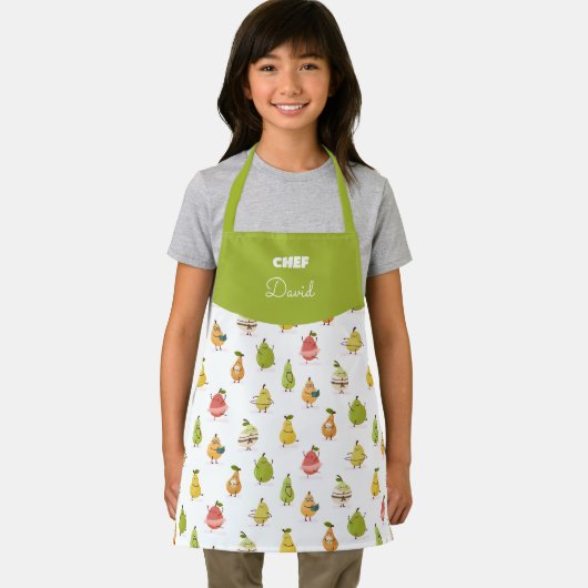 Children's pattern of fun pears エプロン (インサイチュ)
