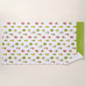 Children's pattern of fun pears ビーチタオル (正面)