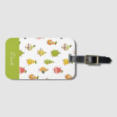 Children's pattern of fun pears ラゲッジタグ (正面横)