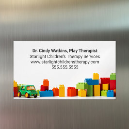 Children's Play Therapist Toys Kids Psychologist マグネット名刺