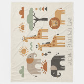 Children's Playful Safari Adventure ID1268 フリースブランケット (正面)