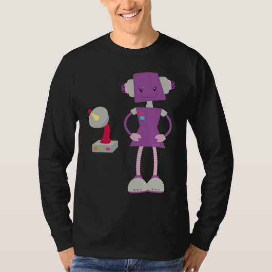 Children's robot girl toddler cute tシャツ (正面)