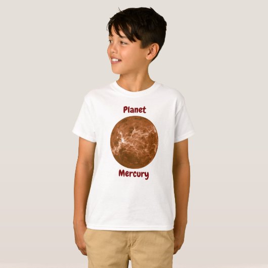 Children's t-shirt design with planet names tシャツ (正面フル)