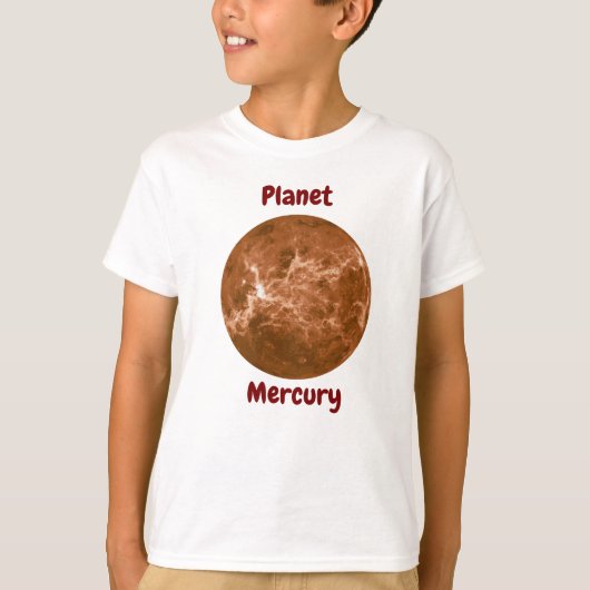 Children's t-shirt design with planet names tシャツ (正面)