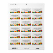 Children's Toys Play Therapy Office Return Address ラベル (フルシート)