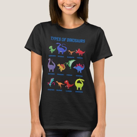 Children's types of dinosaurs future palaeontologi tシャツ (正面)