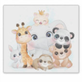 CHILDREN'S VINYL STICKER ：かわいい動物 シール (正面)