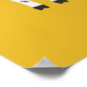 Children's Zebra：シームレスなおもしろいパターン ポスター (角)