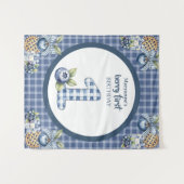 Child's Blueberry Berry First Birthday タペストリー (正面(横))